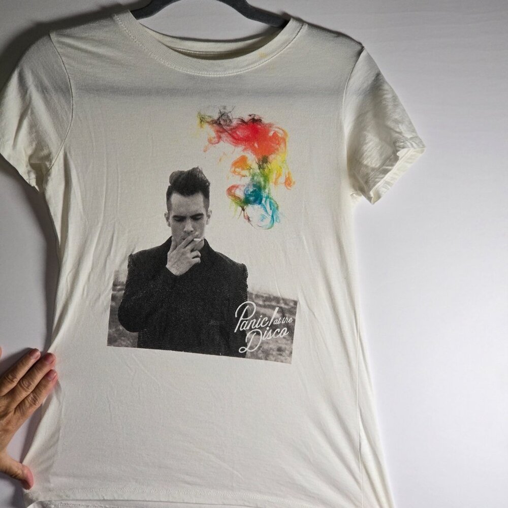 Manhead Panic At The Disco Graphic Shirt SS Women's Small - Cotton, 1-Sided